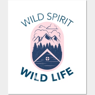 Wild Spirit, wildlife, mountain, climbing outdoor sports Posters and Art